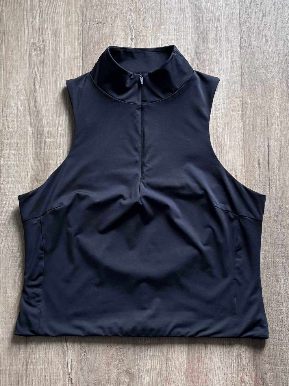 Lululemon Tight-Fit Lined Half Zip Tank Top in Black *Coolmax